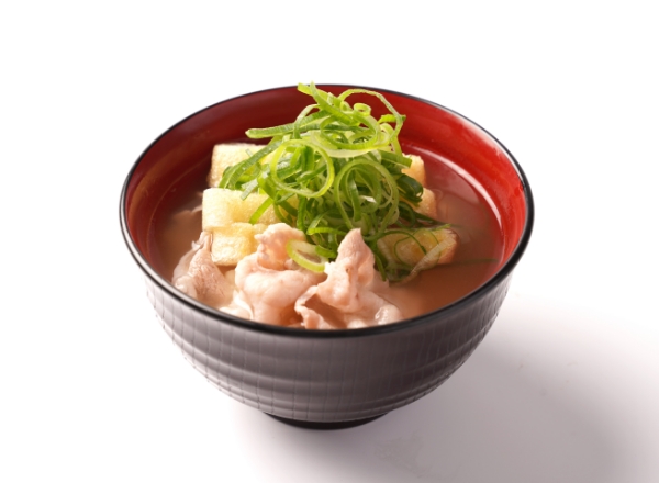 薄切りバラ肉のみそ汁